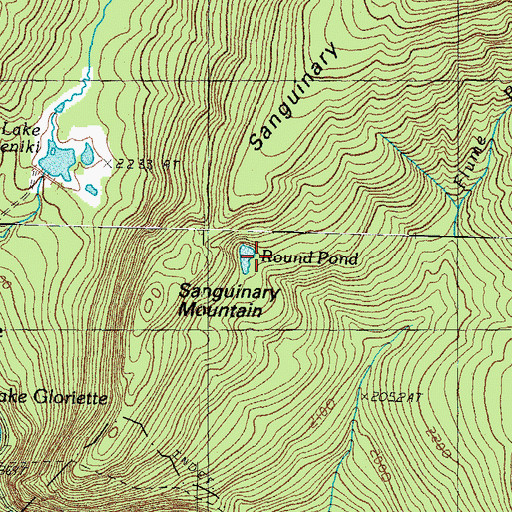 Topographic Map of Round Pond, NH