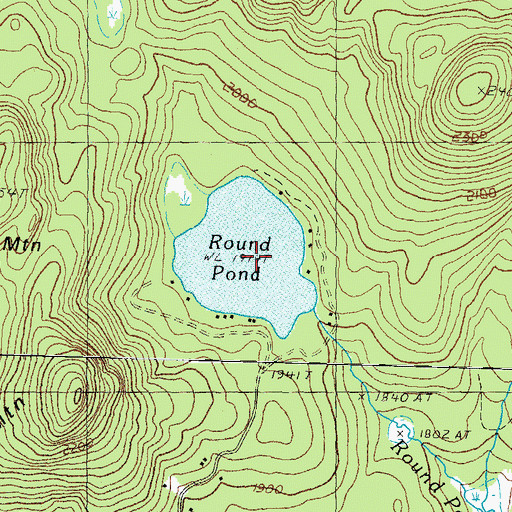 Topographic Map of Round Pond, NH