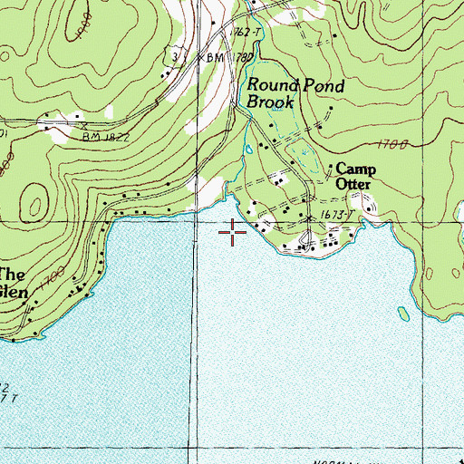 Topographic Map of Round Pond Brook, NH