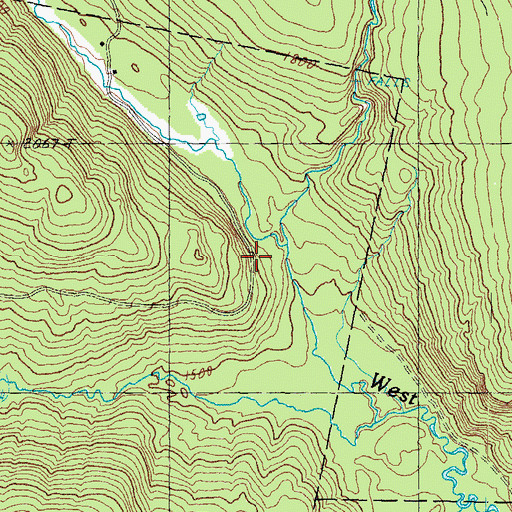 Topographic Map of Rowell Brook, NH