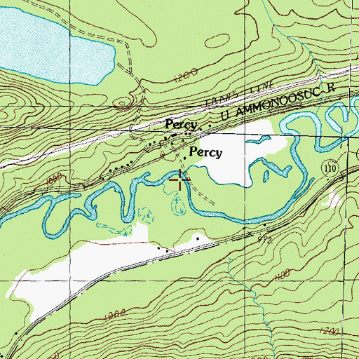 Topographic Map of Rowells Brook, NH