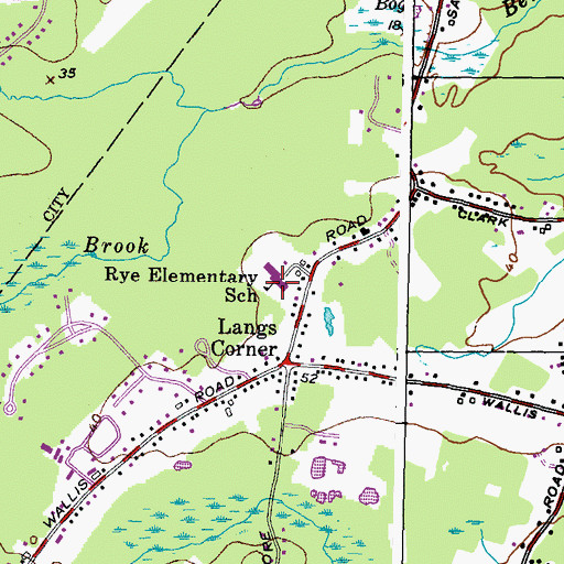 Topographic Map of Rye Elementary School, NH