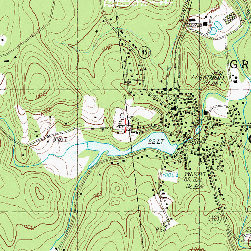 Topographic Map of Sacred Heart of Jesus Cemetery, NH