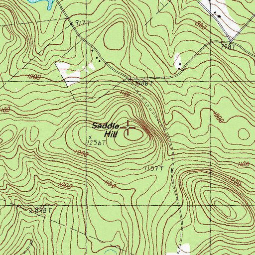 Topographic Map of Saddle Hill, NH