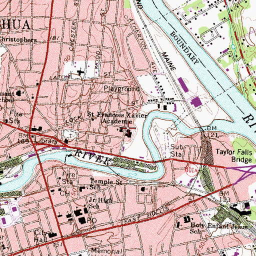 Topographic Map of Saint Francois Xavier Academy, NH