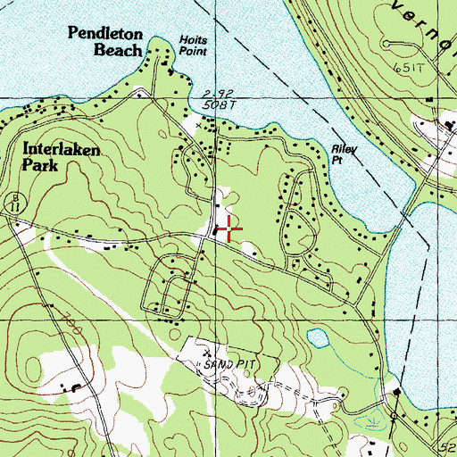 Topographic Map of Saint Helena Church, NH