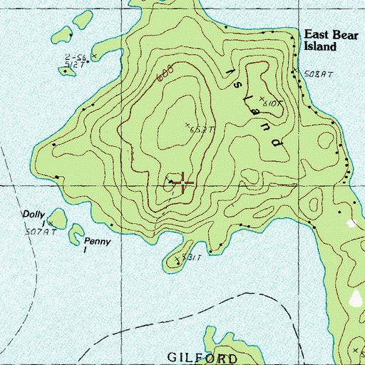 Topographic Map of Saint Johns Church, NH