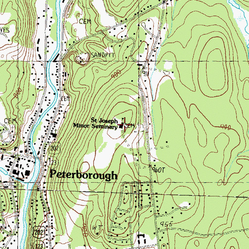 Topographic Map of Saint Joseph Minor Seminary, NH
