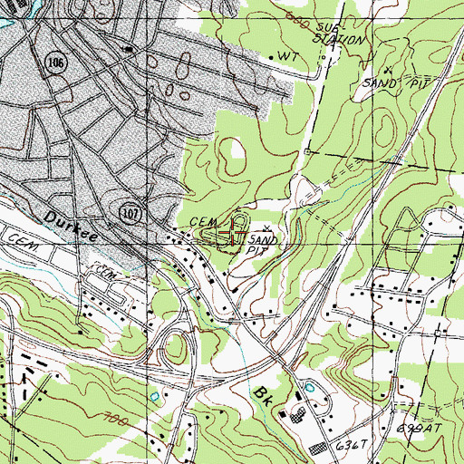 Topographic Map of Saint Lamberts Cemetery, NH