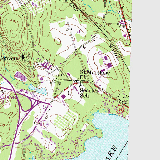 Topographic Map of Saint Matthew Church, NH