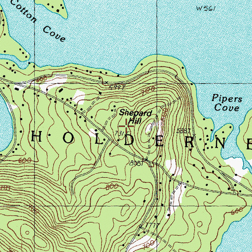 Topographic Map of Saint Peters Church, NH