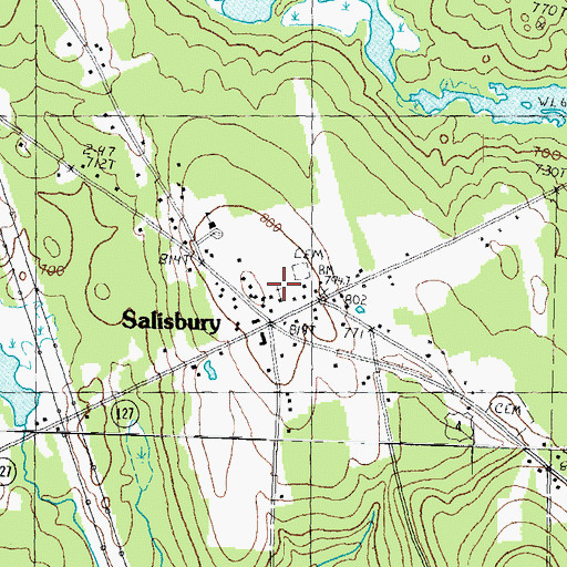 Topographic Map of Salisbury, NH