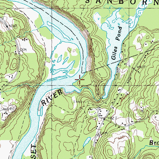 Topographic Map of Salmon Brook, NH