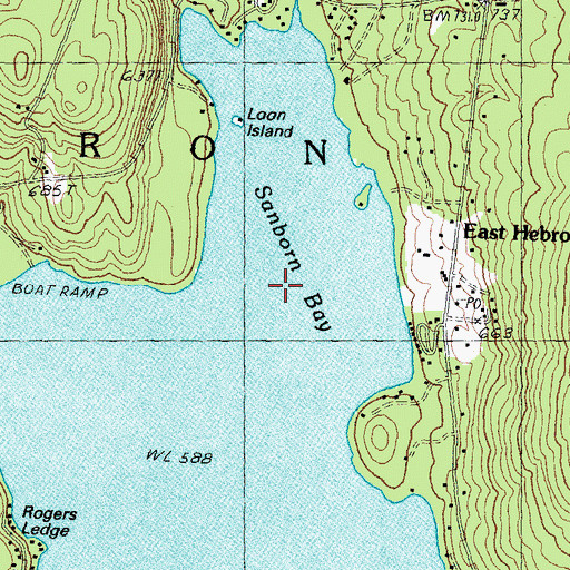 Topographic Map of Sanborn Bay, NH
