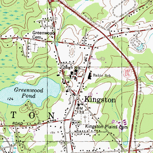 Topographic Map of Sanborn School, NH