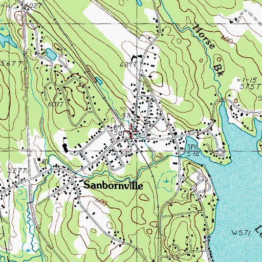 Topographic Map of Sanbornville, NH