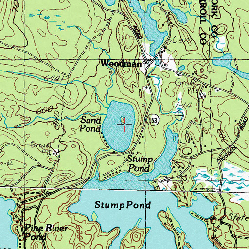 Topographic Map of Sand Pond, NH