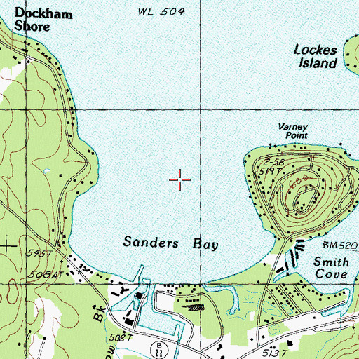 Topographic Map of Sanders Bay, NH