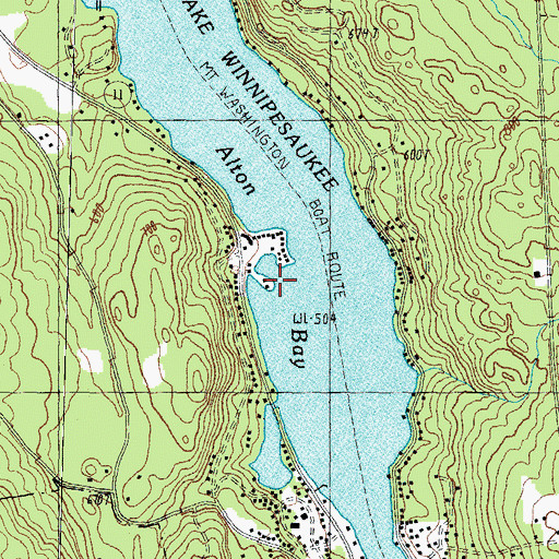 Topographic Map of Sandy Point, NH