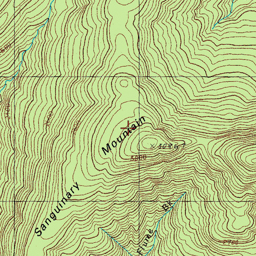 Topographic Map of Sanguinary Mountain, NH