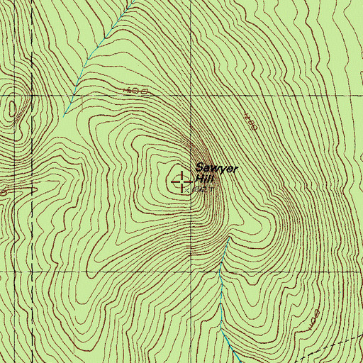 Topographic Map of Sawyer Hill, NH