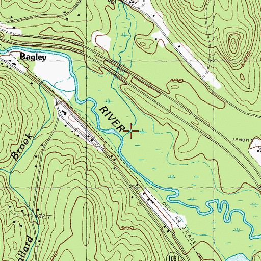 Topographic Map of Schoodac Brook, NH