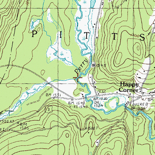 Topographic Map of Scott Brook, NH