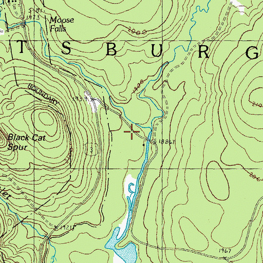 Topographic Map of Scott Brook, NH