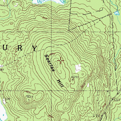 Topographic Map of Searles Hill, NH