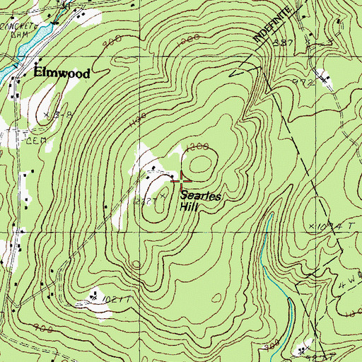 Topographic Map of Searles Hill, NH