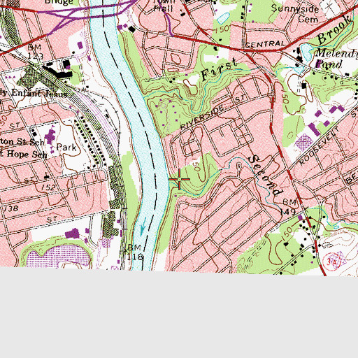 Topographic Map of Second Brook, NH