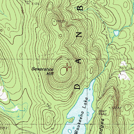 Topographic Map of Severance Hill, NH