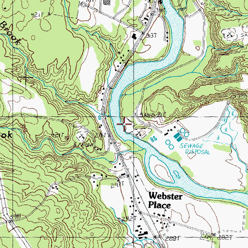 Topographic Map of Shaw Brook, NH