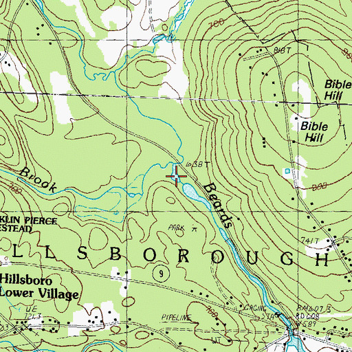 Topographic Map of Shedd Brook, NH