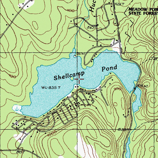 Topographic Map of Shellcamp Pond, NH