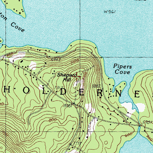 Topographic Map of Shepard Hill, NH