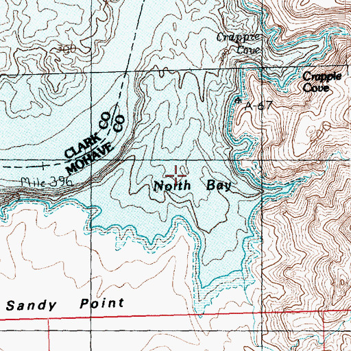 Topographic Map of North Bay, AZ