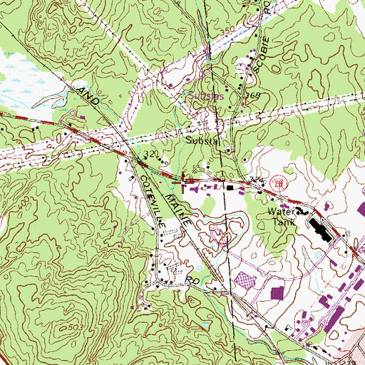 Topographic Map of Shields Brook, NH