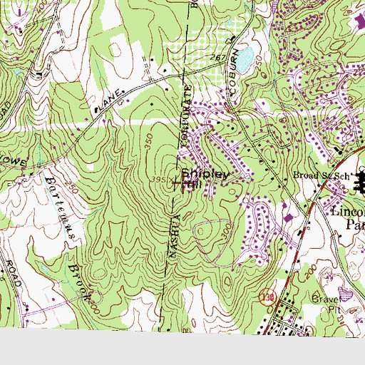 Topographic Map of Shipley Hill, NH