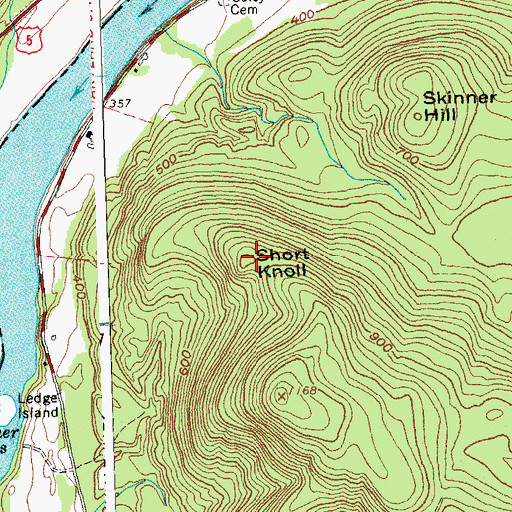 Topographic Map of Short Knoll, NH