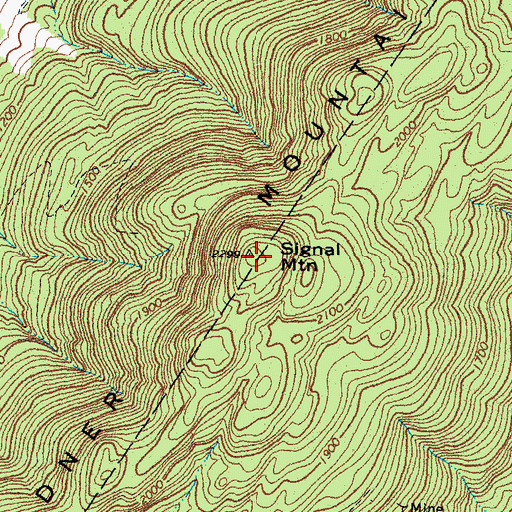 Topographic Map of Signal Mountain, NH