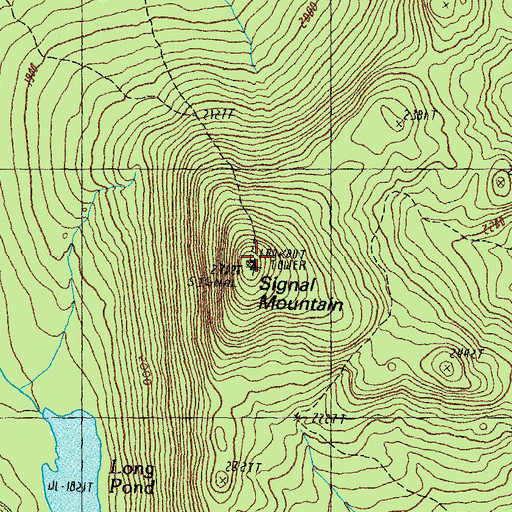 Topographic Map of Signal Mountain, NH