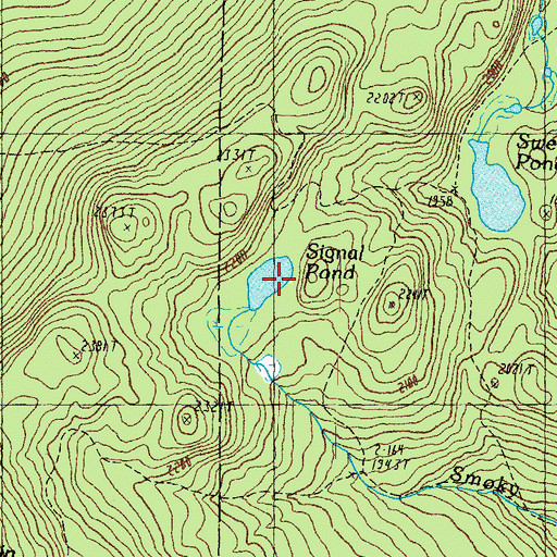 Topographic Map of Signal Pond, NH