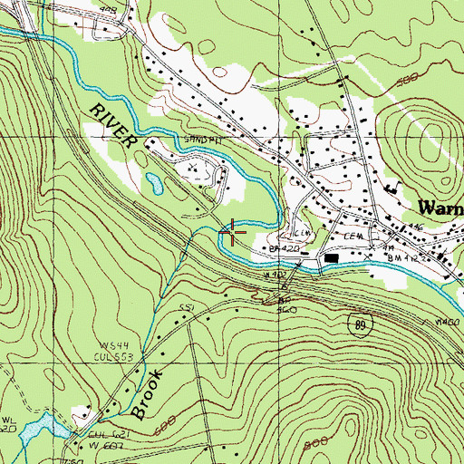 Topographic Map of Silver Brook, NH