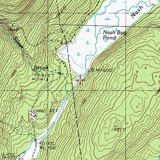 Topographic Map of Silver Brook, NH
