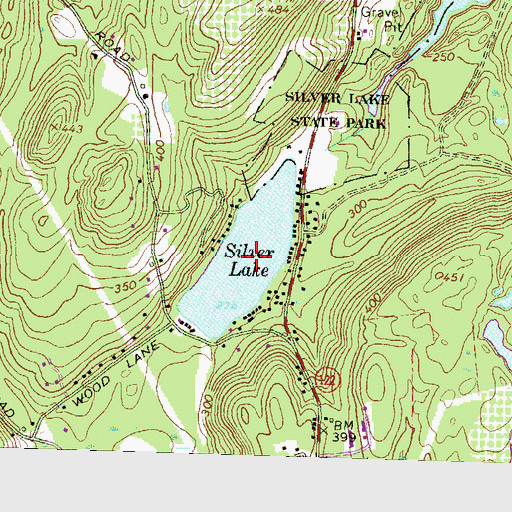 Topographic Map of Silver Lake, NH