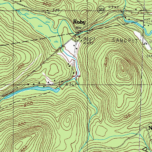 Topographic Map of Slaughter Brook, NH