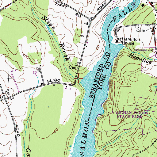 Topographic Map of Sligo Brook, NH