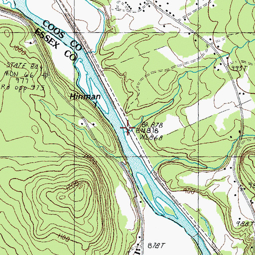 Topographic Map of Bissell Brook, NH