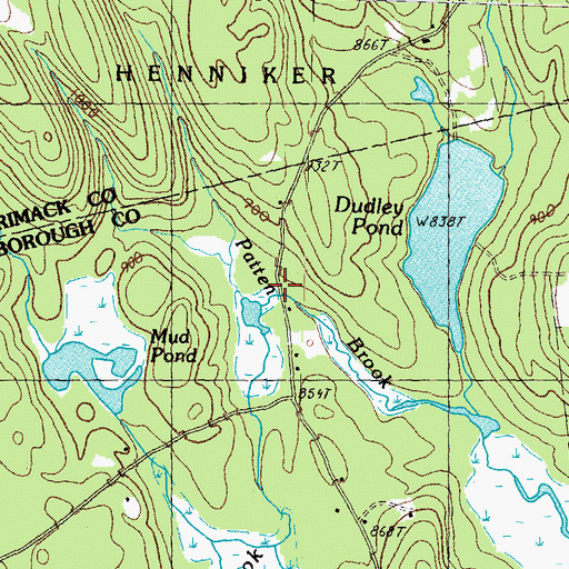 Topographic Map of Smith Brook, NH